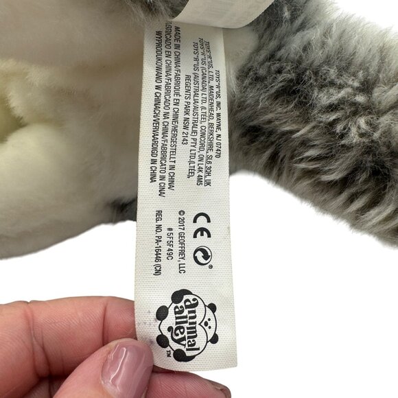 Animal Alley ToysRUs Husky Dog Plush Stuffed Animal Gray White 12 Inch Sitting - Picture 5 of 6